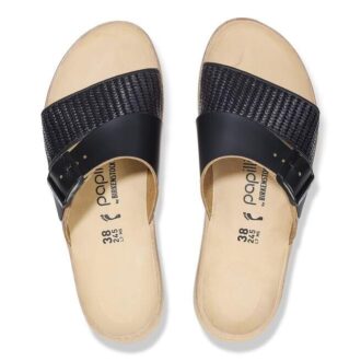 Almina Natural Leather-Synthetics Black