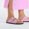 Arizona Big Buckle Natural Leather Patent High Shine Fondant Pink