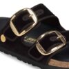 Arizona Big Buckle Piping Rivet Logo Textile Black Velvet