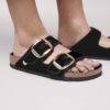 Arizona Big Buckle Piping Rivet Logo Textile Black Velvet