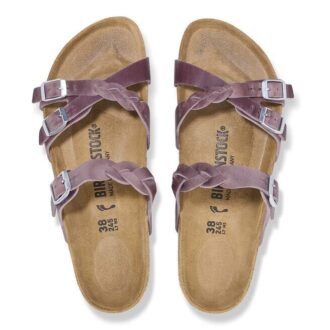 Franca Braided Oiled Leather Lavender