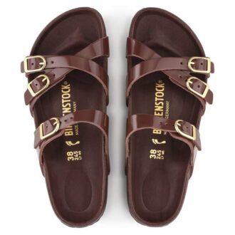 Franca Natural Leather Patent High Shine Chocolate