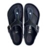 Gizeh Big Buckle Natural Leather Patent Black