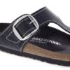 Gizeh Big Buckle Natural Leather Patent Black