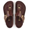 Gizeh Big Buckle Natural Leather Patent High Shine Chocolate