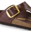 Gizeh Big Buckle Natural Leather Patent High Shine Chocolate