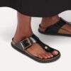 Gizeh Droplet Buckle Natural Leather Patent
