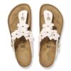 Gizeh Flower Embellishment Natural Leather