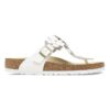 Gizeh Flower Embellishment Natural Leather
