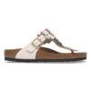 Gizeh Flower Embellishment Natural Leather