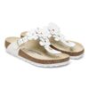 Gizeh Flower Embellishment Natural Leather