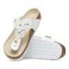 Gizeh Flower Embellishment Natural Leather