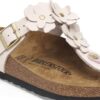 Gizeh Flower Embellishment Natural Leather