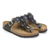 Gizeh Flower Embellishment Natural Leather