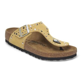Gizeh Rivets Suede Leather Ochre