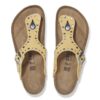 Gizeh Rivets Suede Leather Ochre