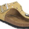 Gizeh Rivets Suede Leather Ochre