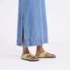 Gizeh Rivets Suede Leather Ochre
