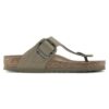 Gizeh Vegan Big Buckle Textile Faded Khaki
