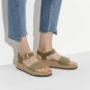 Glenda Suede Leather-Textile Faded Khaki