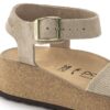 Glenda Suede Leather-Textile Sandcastle