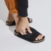 Kyoto Shearling Suede Leather-Shearling Black