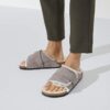 Kyoto Shearling Suede Leather-Shearling Stone Coin