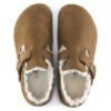 London Shearling Suede Leather