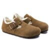 London Shearling Suede Leather