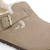 London Shearling Suede Leather