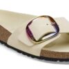 Madrid Big Buckle Natural Leather Nubuck