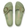 Madrid Big Buckle Natural Leather Patent