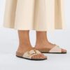 Madrid Big Buckle Natural Leather Patent