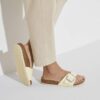 Madrid Big Buckle Natural Leather Patent