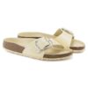 Madrid Big Buckle Natural Leather Patent
