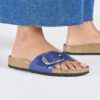 Madrid Big Buckle Natural Leather Patent