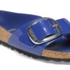 Madrid Big Buckle Natural Leather Patent