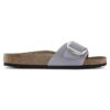 Madrid Big Buckle Nubuck Leather Purple Fog