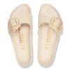 Madrid Big Buckle Pearl Natural Leather Patent