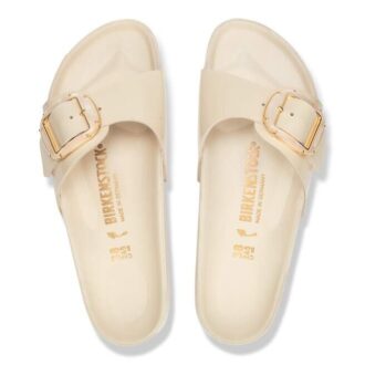 Madrid Big Buckle Pearl Natural Leather Patent