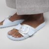 Madrid Big Buckle Pearl Natural Leather Patent