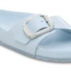 Madrid Big Buckle Pearl Natural Leather Patent