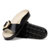 Madrid Big Buckle Pearl Natural Leather Patent