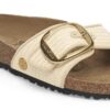 Madrid Big Buckle Raffia Textile