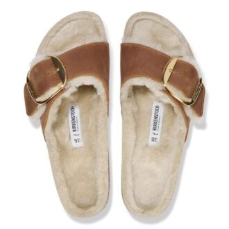 Madrid Big Buckle Shearling Natural Leather Oiled