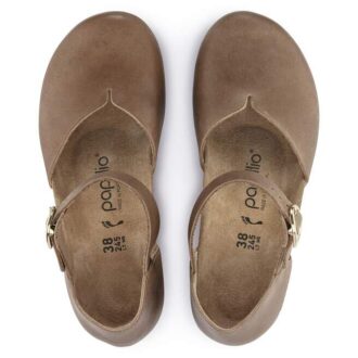 Mary Ring-Buckle Natural Leather