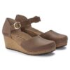 Mary Ring-Buckle Natural Leather