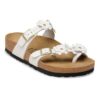 Mayari Flower Embellishment Natural Leather