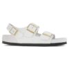 Milano Embossed Leather Emboss White