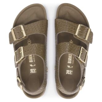 Milano Rivet Logo Natural Leather Embossed
